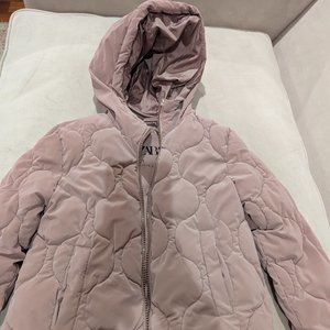 Mauve puffer coat